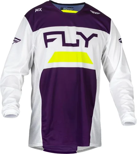 Vista 7 de Fly Racing Camiseta Kinetic Prix para adultos 2024, color gris hielo/carbón/alta visibilidad pequeña; 377-421S