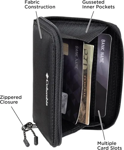 Vista 2 de Columbia Tactical RFID - Cartera de tela deportiva de nailon para hombre