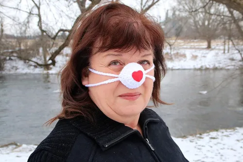 Vista 6 de Crochet Sweetheart Nose Warmer - Great Christmas, Valentines, Anniversary, Birthday Gift for Him or Her