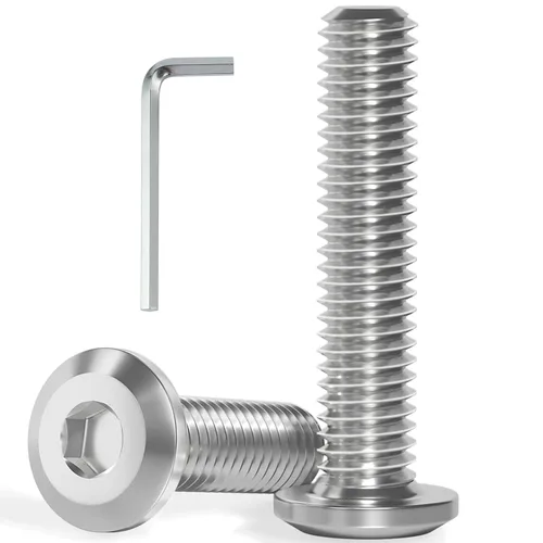 Vista 23 de VGBUY M6-1.0 x 8 mm 100 piezas Tornillos de cabeza plana con casquillo hexagonal, 304 de acero inoxidable 18-8, rosca completa, llave hexagonal