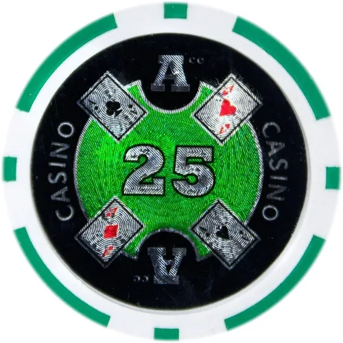 Vista 7 de Brybelly Ace Casino Poker Chip - Compuesto de arcilla pesada de 0.49 oz, paquete de 50