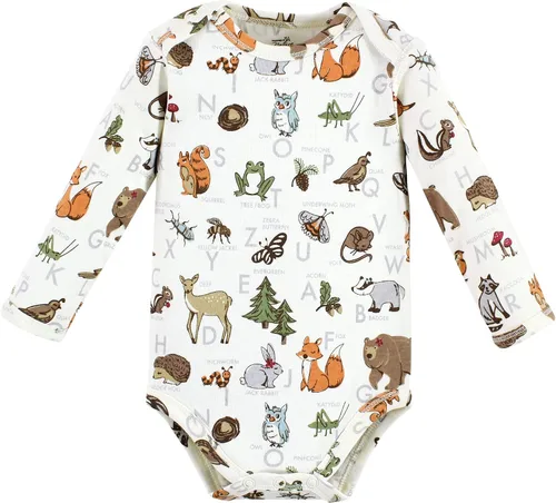 Vista 4 de Touched by Nature baby-girls Organic Cotton Long-sleeve Bodysuits