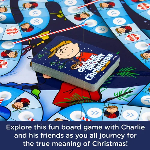 Vista 5 de Aquarius Charlie Brown - Juego de mesa de viaje de Navidad, divertido para niños y adultos, mercancía y coleccionables de cacahuetes con licencia