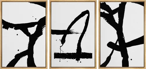Vista 45 de SIGNWIN Lienzo enmarcado para pared, juego de arte abstracto de serenidad costera, ilustraciones abstractas junto al mar, arte moderno, decorativo