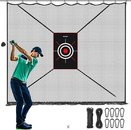 Vista 10 de Heavy Duty Golf Practice Net, High-Impact Golf Hitting Net for Indoor/Outdoor Use