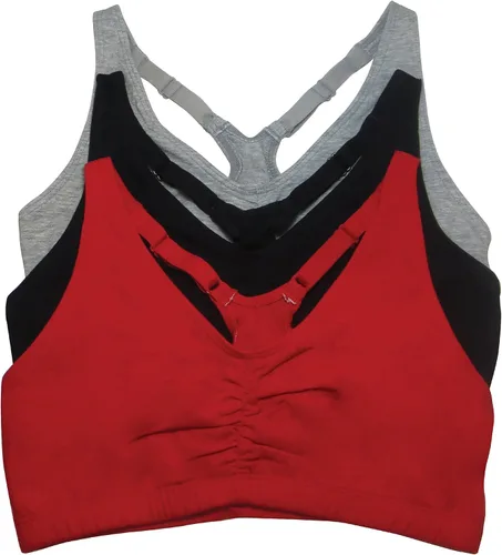 Vista 2 de Fruit of the Loom - Brasier ajustable con frente drapeado y espalda cruzada, para mujer