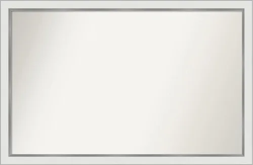 Vista 296 de Amanti Art Espejo personalizado, espejo de baño estrecho Alexandria White Wash, espejo de pared o espejo de tocador de baño sobre el fregadero