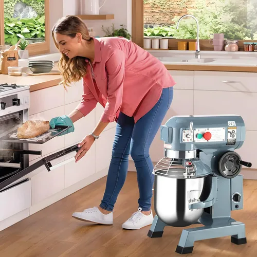 Vista 4 de Towallmark - Mezclador comercial de 15 cuartos de galón, mezclador comercial de alimentos de 600 W, 3 velocidades ajustables 130/233/415 rpm
