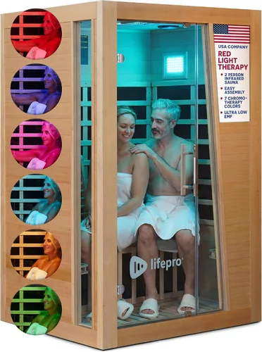 Vista 7 de LifePro Rejuvacure - Sauna interior para 1 o 2 personas, luz roja, modelos