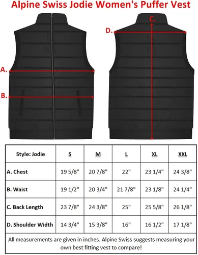 Vista 5 de Alpine Swiss Jodie - Chaleco acolchado, ligero, plegable, alternativo, para mujer