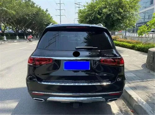 Vista 3 de HIGH FLYING Para Mercedes-Benz Clase GLS (X167) 2020-2024 Accesorios de coche Acero inoxidable para maletero trasero parachoques protector de placa