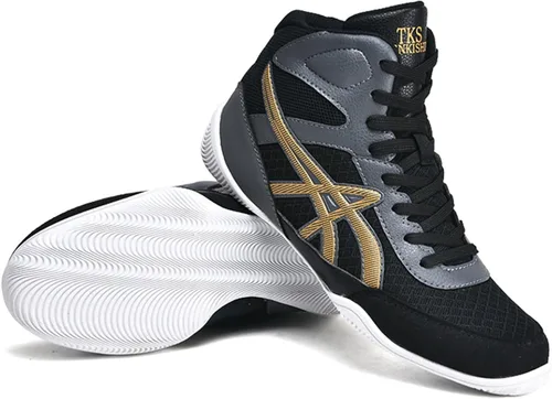 Vista 3 de Zapatos de boxeo unisex, cómodos y profesionales, antideslizantes, botas de boxeo informales, ligeras, duraderas, con malla transpirable