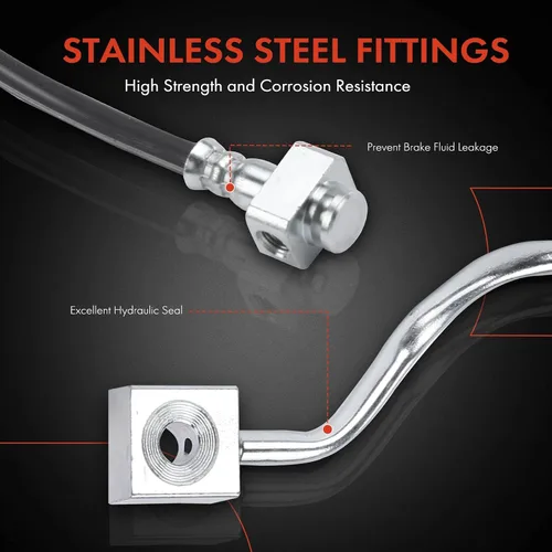 Vista 4 de A-Premium Manguera hidráulica de freno del acompañante compatible con modelos seleccionados de Ford - F-450 F450 Super Duty 2010-2016 - Reemplazo #