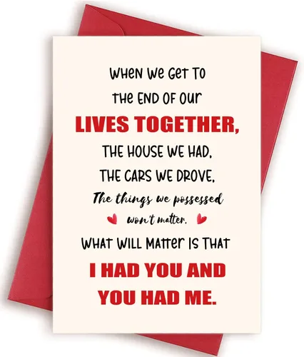 Vista 11 de Divertida tarjeta del día de San Valentín para novio, novia, marido, esposa, "I Called to Say I Love You", tarjeta de aniversario y cumpleaños