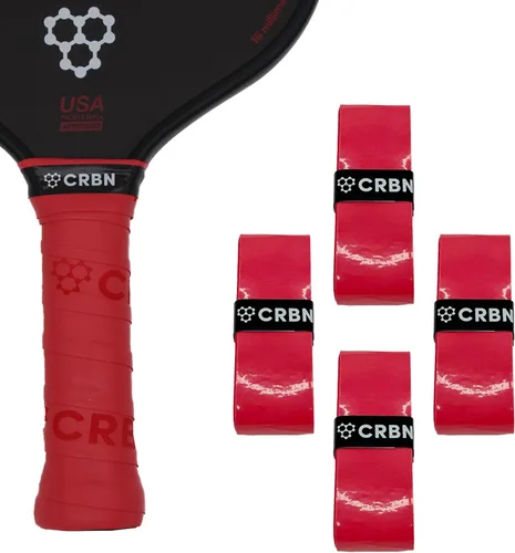 Vista 10 de CRBN Pickleball - Overgrips Drytec™ - Cinta adhesiva para pala de pickleball - Absorbe el impacto y la humedad - Pack de 4