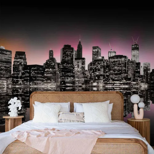Vista 5 de artgeist Mural de pared Nueva York, 77 x 61 pulgadas, adhesivo autoadhesivo para pared, diseño de foto extraíble, decoración del hogar, paisaje