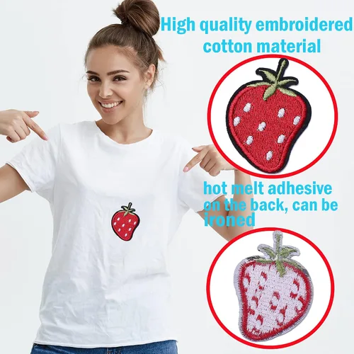 Vista 3 de 60 parches bordados de estilos surtidos al azar, parches para coser o planchar, apliques para ropa, pantalones de vestir, sombreros, jeans, flores
