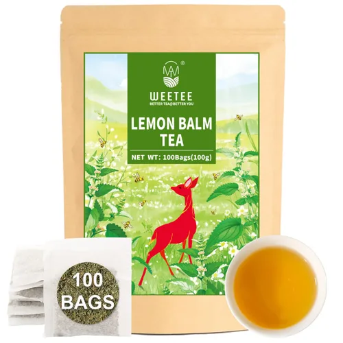 Vista 60 de WT WEETEE Bolsas de té de hierbas de manzana y canela, 60 unidades, mezcla perfecta de canela dulce, hibisco agrio, sabor natural, sin cafeína