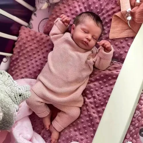 Vista 9 de OYESY Muñecas Reborn Baby Girls de 20 pulgadas hechas a mano, lavables, cuerpo de vinilo suave con anatómicamente correcto, muñeca Reborn que parece