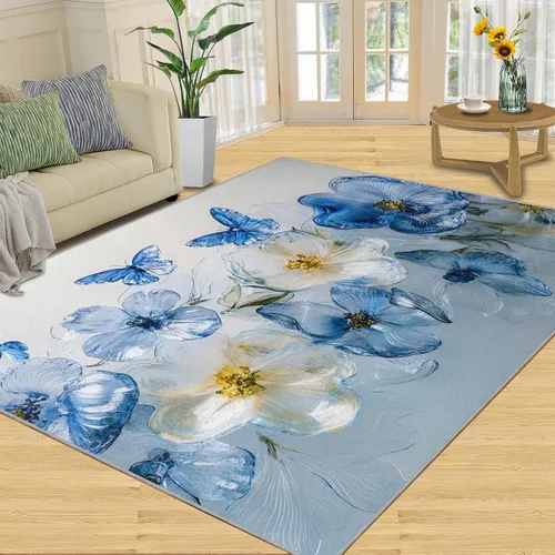 Vista 18 de Cyberpunk Rugs for Bedroom, Neon Head Area Rug, Neon Art Rugs for Living Room, Indoor Non-Slip Rug, Machine Washable Carpet for Front Entrance Floor