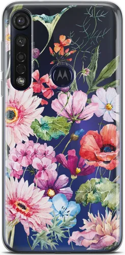 Vista 11 de Mertak Funda de teléfono compatible con Motorola Edge + Moto G9 G8 Plus G7 Play Power Z4 Otoño Ligero TPU Flexible Diseño Delgado Rosas Flores