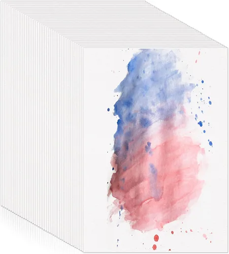 Vista 9 de 120 hojas de papel de acuarela a granel, papel prensado en frío de 140 lb/300 GSM, papel blanco para acuarela para niños, estudiantes, adultos