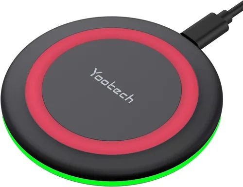 Vista 8 de Yootech Cargador inalámbrico, almohadilla de carga inalámbrica de 10 W máx. compatible con iPhone 17/17 Pro/17 Pro Max/Air/16/15/14/13/SE Negro/Negro