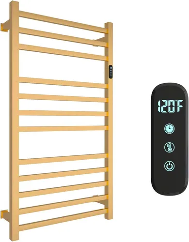 Vista 9 de 5 Barras Calentadores de Toallas de Lujo Montados en la Pared Estante de Toallas Calentado, Calentador de Toallas para Baño con Temporizador