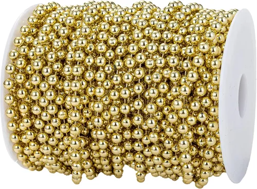 Vista 26 de Guirnalda de cuentas de perlas sintéticas para manualidades de 4mm rollo de hebra de perlas para decorar centros de mesa florales favor de fiesta