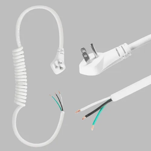 Vista 11 de Iron Forge Cable Cable de alimentación de calibre 12 de 3 pies, 15 amperios negro resistente, cable SJT de 3 clavijas de 12/3 clavijas con extremo