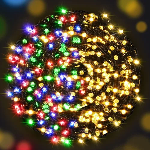 Vista 7 de AmyHomie - Luces de Navidad de blanco cálido, 32.9 m, 300 LED, enchufables, 8 modos, luces de hadas impermeables para guirnaldas, para árbol