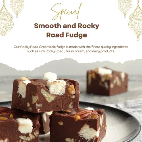 Vista 3 de Nuts To You Smooth and Rocky Road Fudge de 8 onzas Dulce gourmet fresco Fudge artesanal decadente y delicioso