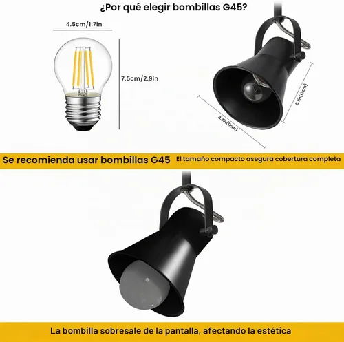 Vista 4 de KEESFU Iluminación de pista mini industrial para techo, luces de punto negras para interiores con cabezal de luz ajustable multidireccional, foco