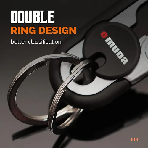 Vista 7 de Men's Car Key Chain, Personalized Creative Stainless Steel Car Keychain for Men, Anti-Loss Heavy Duty Metal Key Ring