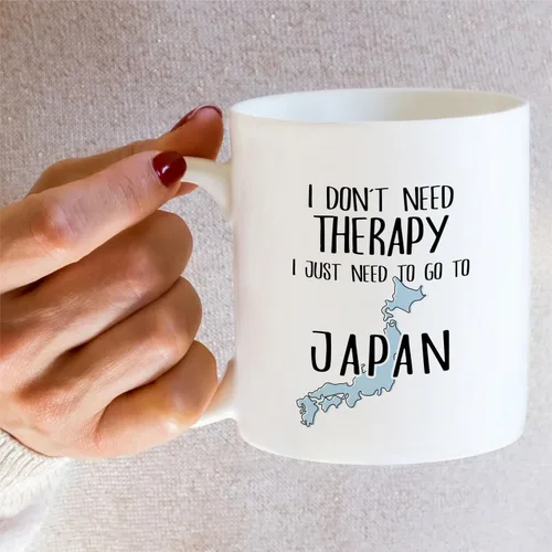 Vista 5 de Retreez Divertida taza japonesa de 11 onzas con texto en inglés «Just Need To Go To Japan Tokyo Lover – Sarcasmo Sarcasmo motivacional inspirador