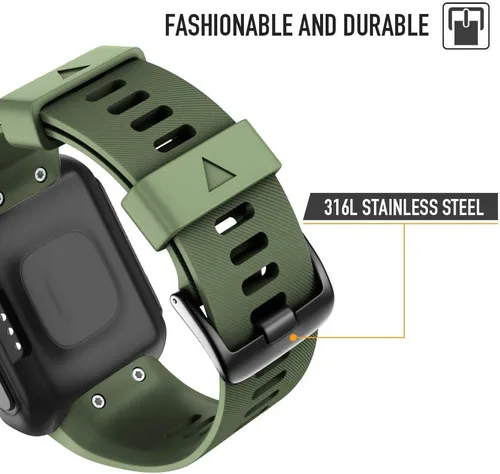 Vista 3 de NotoCity Correa de reloj de repuesto de silicona suave para Garmin Forerunner 35, compatible con Forerunner 35 Smartwatch