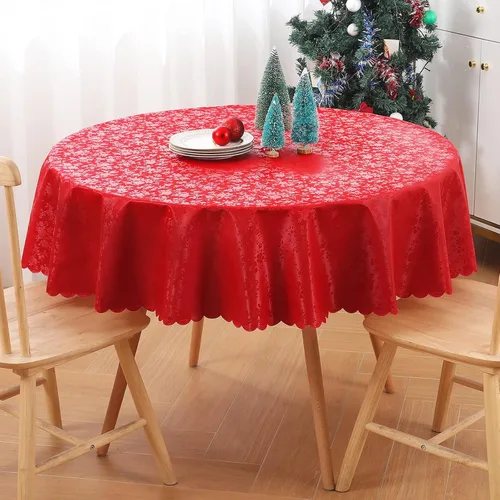 Vista 107 de Smiry Mantel cuadrado, mantel de vinilo resistente al agua, lavable, para cocina y comedor (azul bebé, 54 x 54 pulgadas)