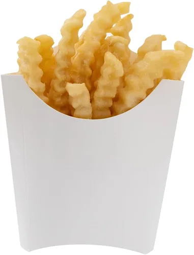 Vista 29 de Restaurantware Bio Tek - Taza de papas fritas desechables de 4.7 x 3.5 x 5.1 pulgadas, 100 vasos desechables para refrigerios, papel azul y blanco