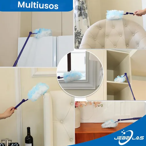 Vista 4 de JEBBLAS Recambio de plumero desechable, repuestos de plumero resistente, 20 unidades, recambio de plumeros multisuperficie para limpieza, repuestos