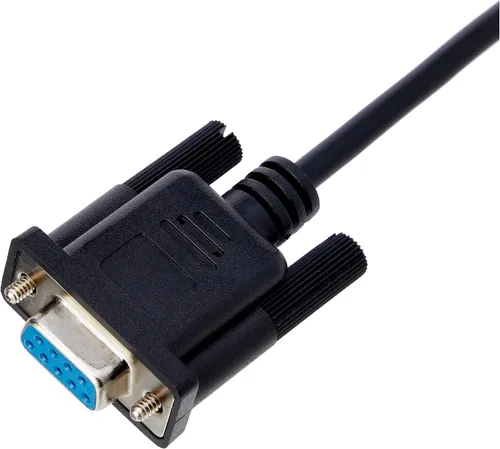 Vista 3 de StarTech DB9 RS232 - Cable de módem nulo, 3.3 ft, color negro (SCNM9FF1MBK) Cable de módem nulo RS232 de 9 pines, cable cruzado, DB-9 (F) a DB-9