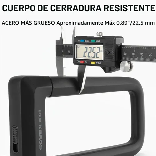 Vista 5 de ROCKBROS Soporte de montaje de cubierta de silicona antirrobo de bloqueo U