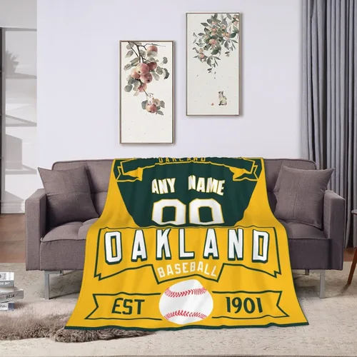 Vista 31 de Manta personalizada para cama, regalo para fanáticos del béisbol, manta de forro polar para invierno y verano, manta personalizada con nombre