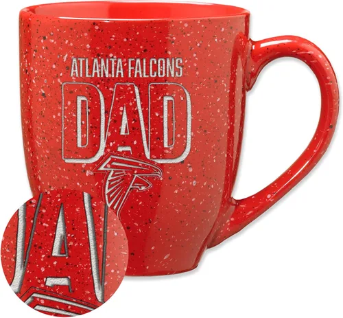 Vista 65 de Rico Industries NFL Football #1 Dad 16 oz Team Color Laser Engraved Ceramic Coffee Mug