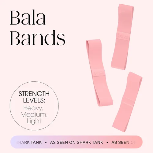 Vista 2 de Bala Bandas de resistencia para mujeres y hombres - Bandas de ejercicio de tela para entrenar - Bandas de muñeca, tobillo, piernas y glúteos