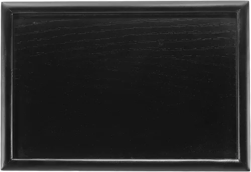 Vista 17 de Bandeja rectangular de madera para servir de madera, bandeja decorativa, 13.8 x 9.5 pulgadas, apta para decoración del hogar, cocina, mesa auxiliar