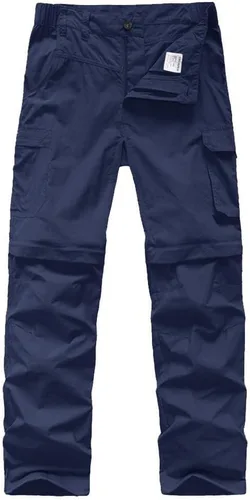 Vista 12 de Pantalones para niños, para senderismo, carga, safari, de secado rápido Verde militar
