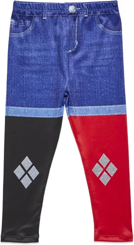 Vista 4 de WARNER BROS Harley Quinn Girls Cosplay Costume Dress Leggings and Headband 3 Piece Set Newborn to Big Kid