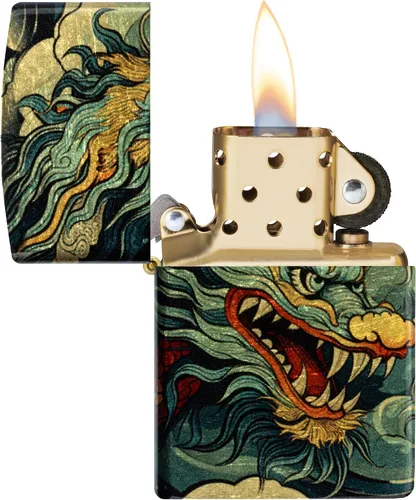 Vista 3 de Zippo Dragon Fusion Design 540 - Encendedor de bolsillo de latón
