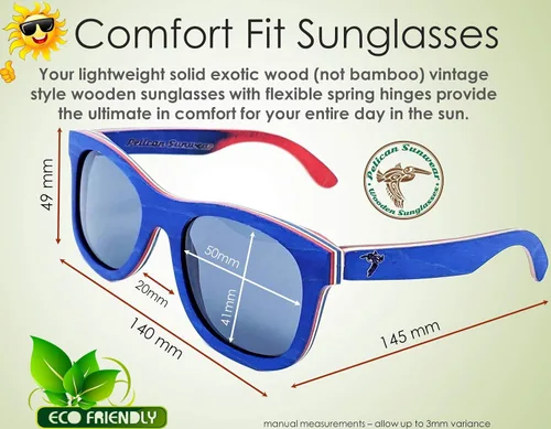 Vista 5 de Gafas de sol de madera Polarizadas Marco de madera vintage 100% protección UVAUVB Funda de bambú Hombres y mujeres