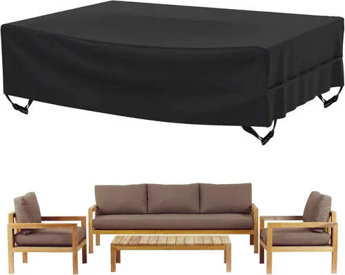 Vista 15 de Velway Funda para muebles de patio al aire libre, impermeable, rectangular, para mesa de patio, silla, sofá, 67 pulgadas de largo x 37 pulgadas